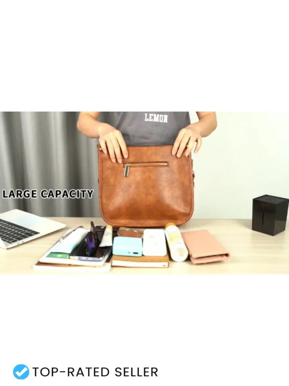 Vegan Leather Hobo Crossbody Bag with 2 Adjustable Straps